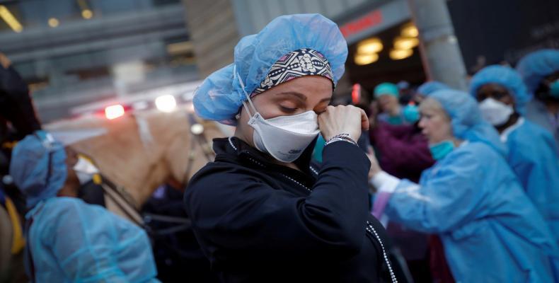 Una enfermera en la ciudad de Nueva York, EE.UU. el 16 de abril de 2020.Mike Segar / Reuters