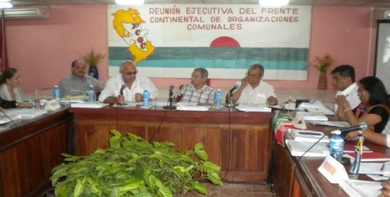 Reunión del Frente Continental de Organizaciones Comunales en La Habana
