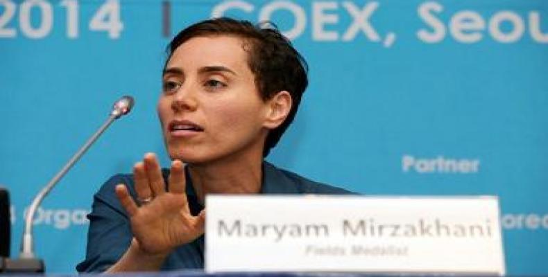 la matemática iraní Maryam Mirzakhani, en Seúl el 13 de agosto de 2014