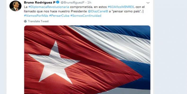 Reitera canciller cubano compromiso de la diplomacia revolucionaria. Foto: PL.