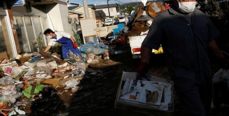 Aftermath of Typhoon Hagibis, in Yanagawamachi district.  (Photo: Reuters)