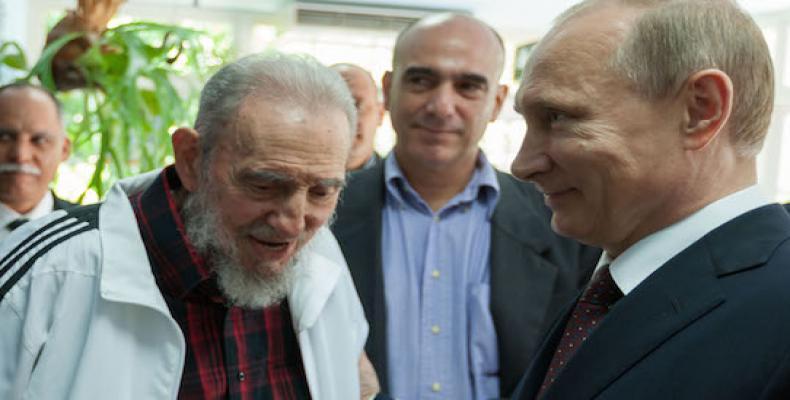 Fidel Castro y Vladimir Putin