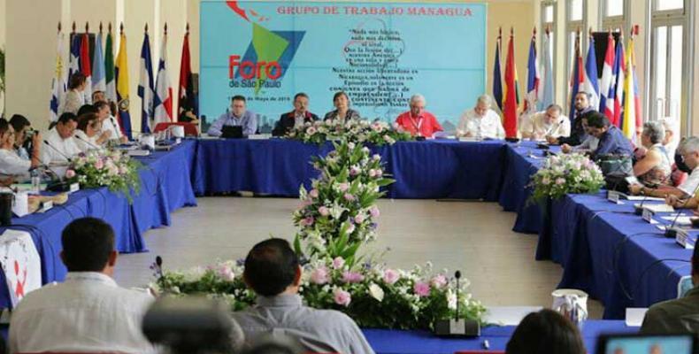 El Grupo de Trabajo del Foro de São Paulo sesionó con carácter extraordinario en la nación centroamericana. Foto: PL