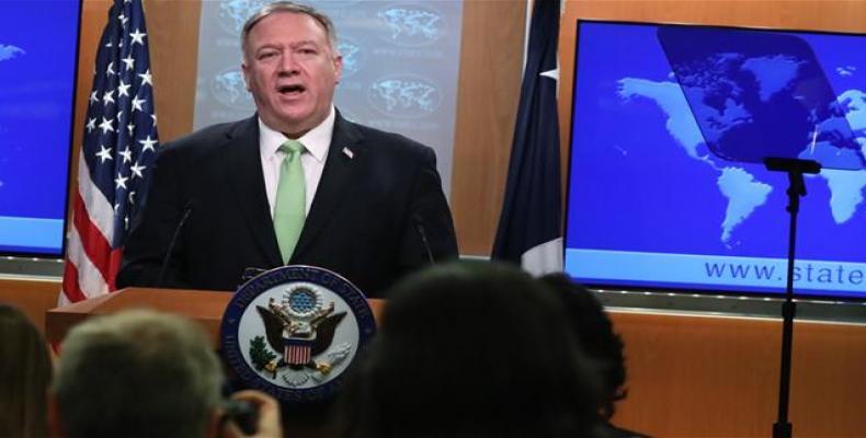 US Secretary of State Mike Pompeo makes remarks to members of the media at the press briefing room of the State Department in Washington.  (Photo: AFP)