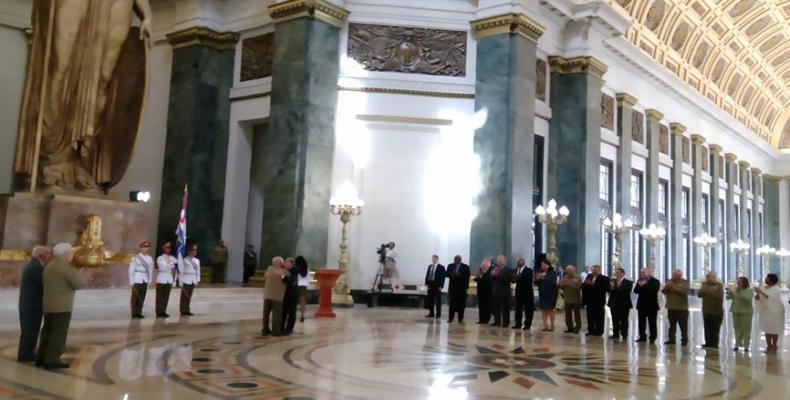 The ceremony, held over the weekend in Havana's Capitol building