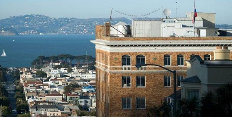 Edificio del consulado general de Rusia en San Francisco. Foto: AFP