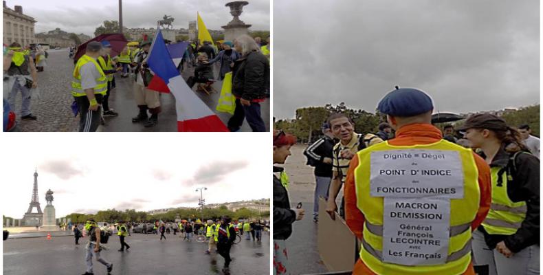 Prosiguen en Francia protestas de chalecos amarillos. Foto: PL.