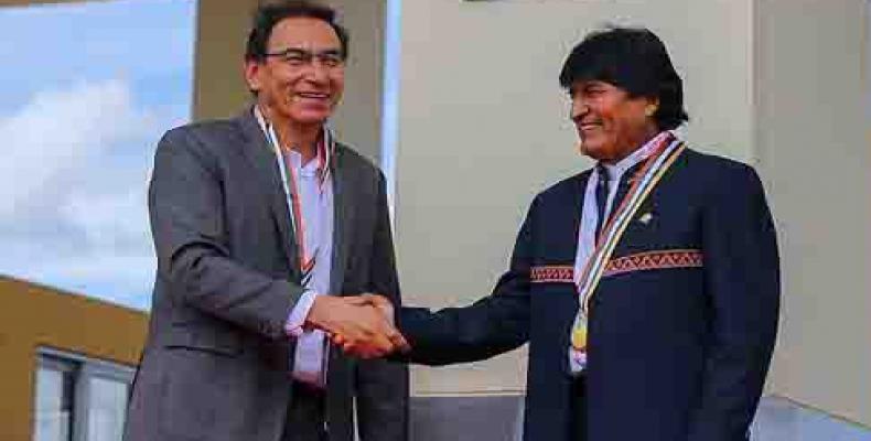 Martín Vizcarra y Evo Morales.(Imagen:ABI)