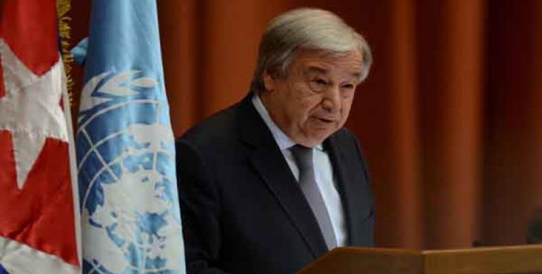 Guterres en La Habana, durante el encuentro más importante de la Cepal. Foto. Abel Padrón Padilla/ACN