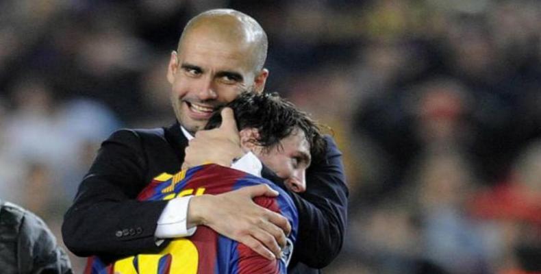Guardiola fue el técnico que más influyó en Messi. Foto/ TN.com