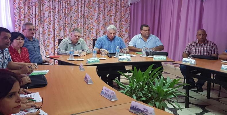 Visita de Díaz-Canel y Consejo de Ministros a Cienfuegos. 13 febrero 2020. Foto / Twitter / Angélica Paredes