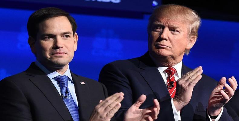 Marco Rubio (I) y Donald Trump (D). Foto: Archivo