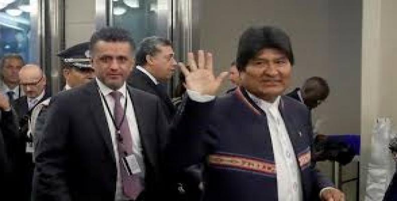 Bolivian President Evo Morales at the International Court of Justice, the U.N.'s highest court for disputes between states.  Photo: Reuters