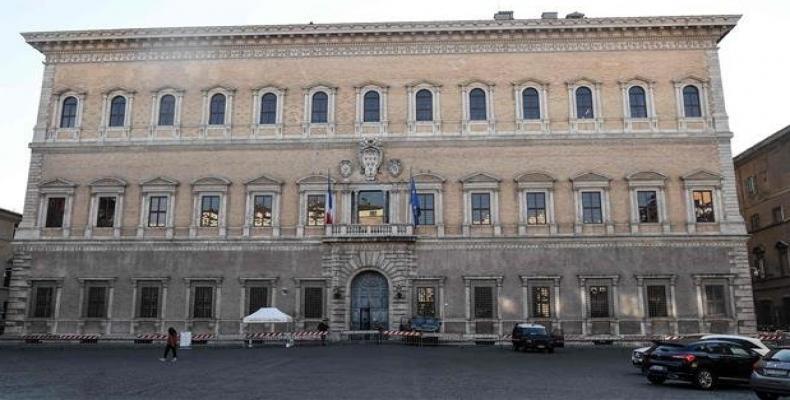 The Palazzo Farnese, headquarters of the French Embassy in Rome, is pictured in this photo.  Photo: AFP