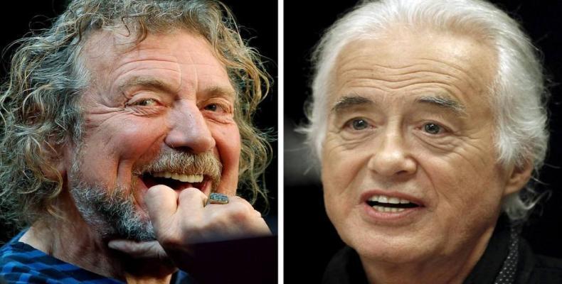 El guitarrista Jimmy Page y el cantante Robert Plant. (Foto/BBC.com)