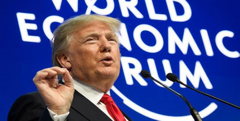 Donald Trump delivers a speech during the World Economic Forum (WEF) annual meeting on January 26, 2018 in Davos, eastern Switzerland (Photo: AFP)