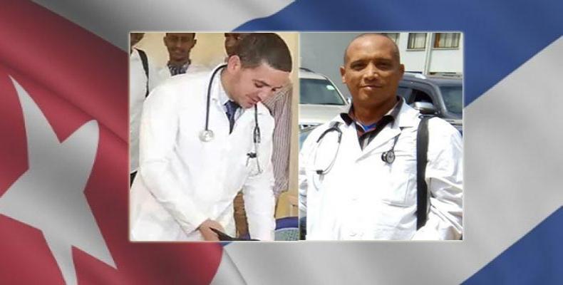 Sur la photo, les médecins cubains enlevés le 12 avril au Kenya.