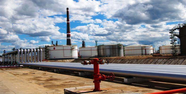 View of the refinery associated to the diesel power plant being built in Cienfuegos Province, Central Cuba.