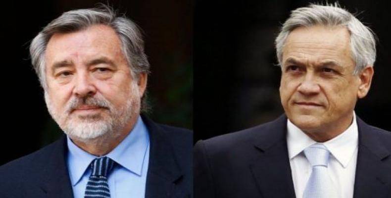 Chilesan presidential candidates, Alejandro Guillier and Sebastian Piñera