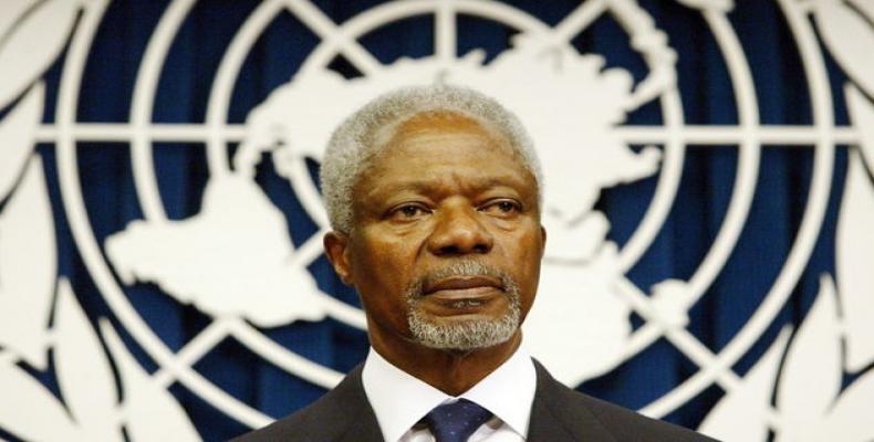La organización recordó el compromiso de Annan con la promoción de los derechos y su convicción de que debería desarrollarse una cultura de paz.Foto:ElDiario.es