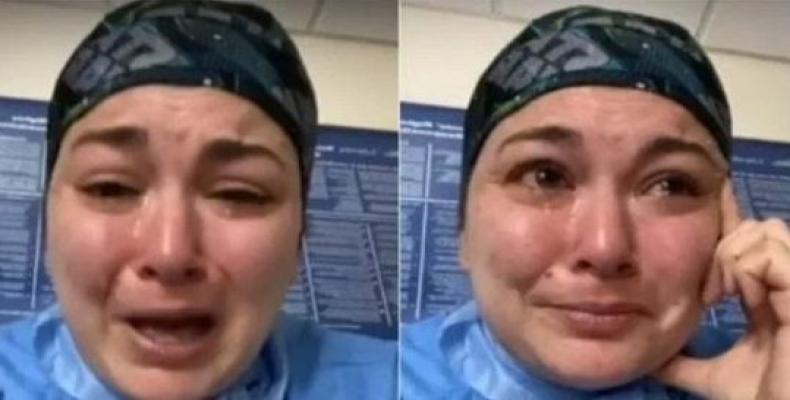 Nicole Sirotek, enfermera de Nevada que fue a trabajar a Nueva York durante la COVID-19, hizo la terrible denuncia en YouTube.