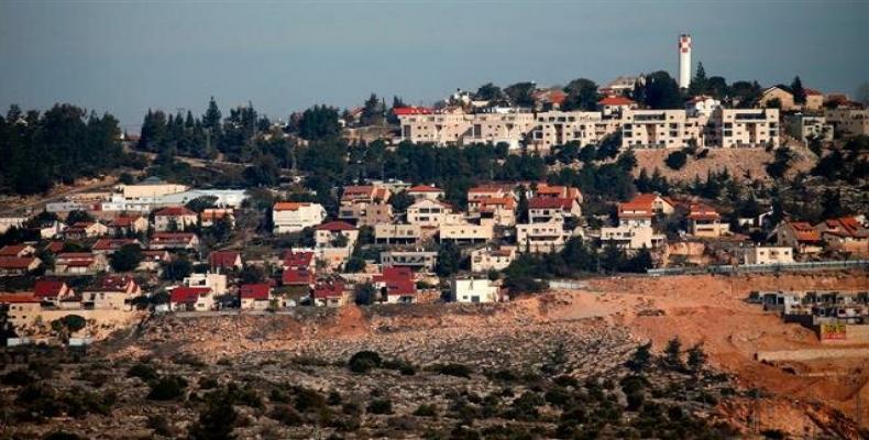 The file photo, taken from the occupied West Bank town of Turmus Ayya, shows the Jewish settlement of Shilo. (Photo by AFP)