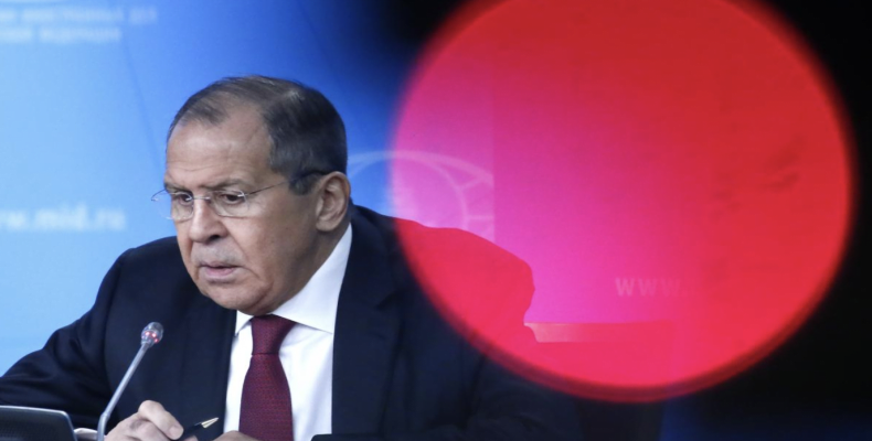 Russia's Foreign Minister Sergei Lavrov speaks during the annual news conference in Moscow, Russia January 16, 2019. REUTERS/Maxim Shemetov