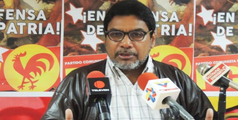Secretario nacional de la fuerza comunista, Oscar Figuera.Imágen:Internet.