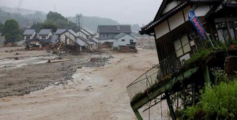 Torrenciales lluvias en Japón
