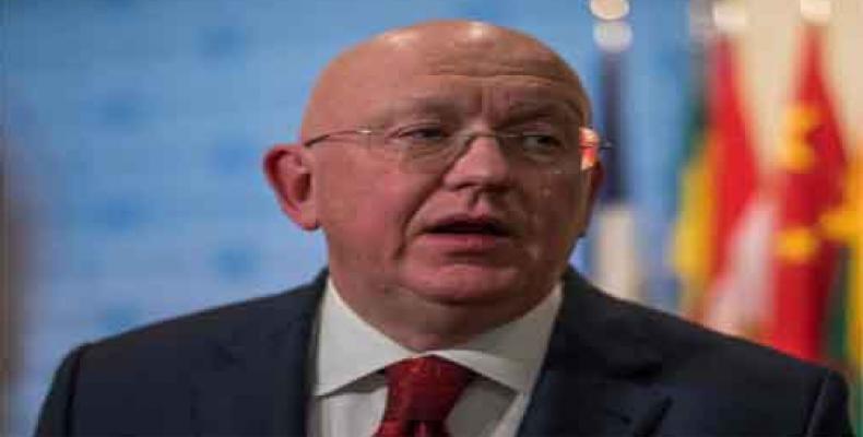 Vassily Nebenzia, embajador de Rusia en ONU./Imagen: Hispantv