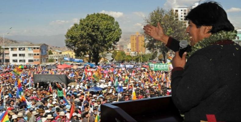 Presidente de Bolivia se dirige a su pueblo. Foto: ABI