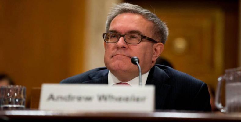 Acting EPA head Andrew Wheeler amplified racist and conspiracy posts on social media.  Photo: AFP