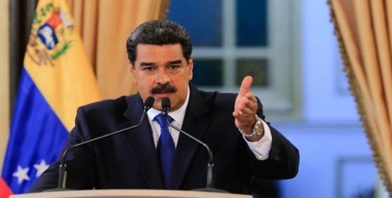 Venezuelan President Nicolas Maduro speaks during a press conference to international media at the presidential palace in Caracas.  Photo: Twitter / @Presidenc