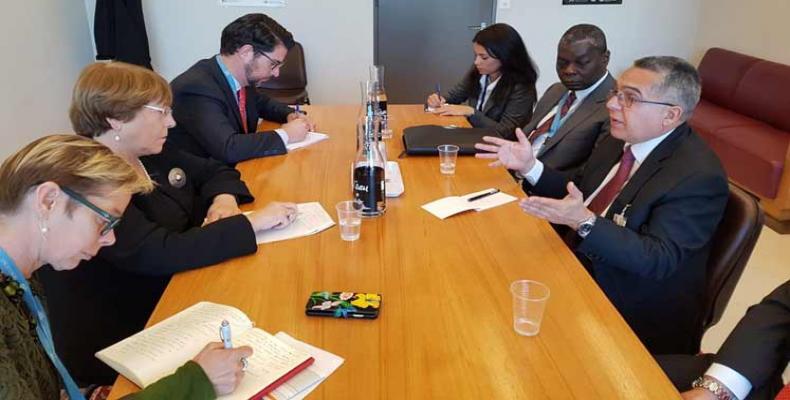 Se reúne vicecanciller cubano con Alta Comisionada de ONU. Foto: PL.