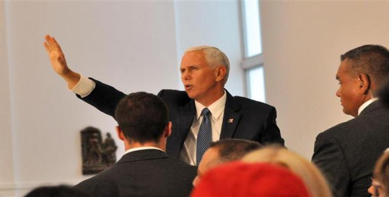 Pence manifiesta públicamente su repudio a Cuba y Venezuela. Foto: Archivo