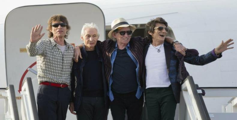 - In this March 24, 2016 file photo, members of The Rolling Stones, from left, Mick Jagger, Charlie Watts, Keith Richards and Ron Wood pose for photos from the