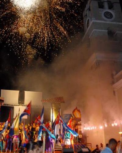Celebración de la quema de la ciudad de Bayamo por sus moradores el 12 de enero de 1869. Foto: Armando Ernesto Contreras/ACN