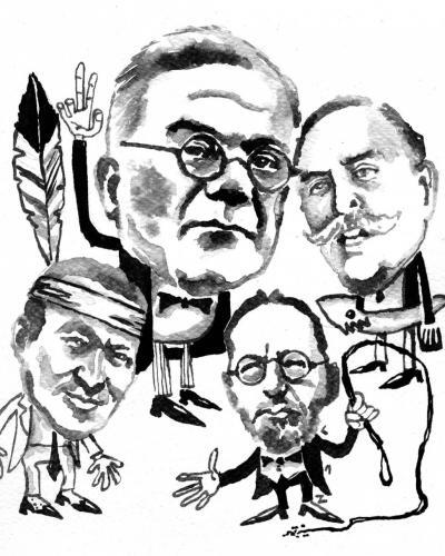 Algunos presidentes de Cuba. Caricaturas: LAZ