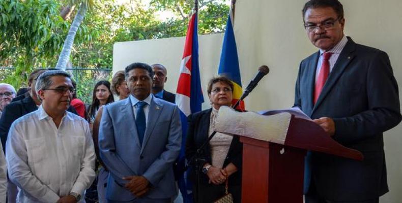 Faure inauguró oficialmente la embajada de Seychelles en La Habana
