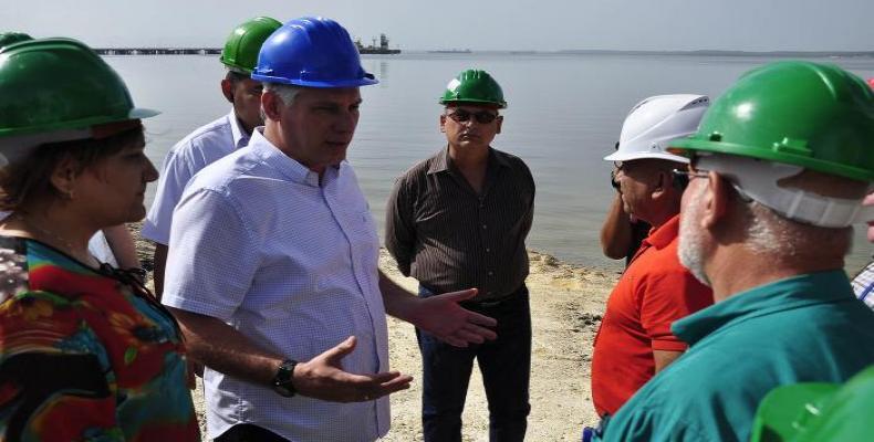 President Diaz-Canell in central Cienfuegos on Saturday