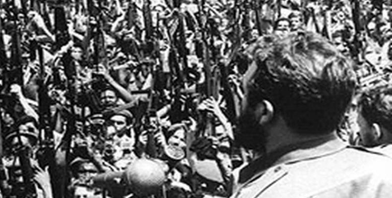 Fidel Castro proclaims socialism on April 16, 1961