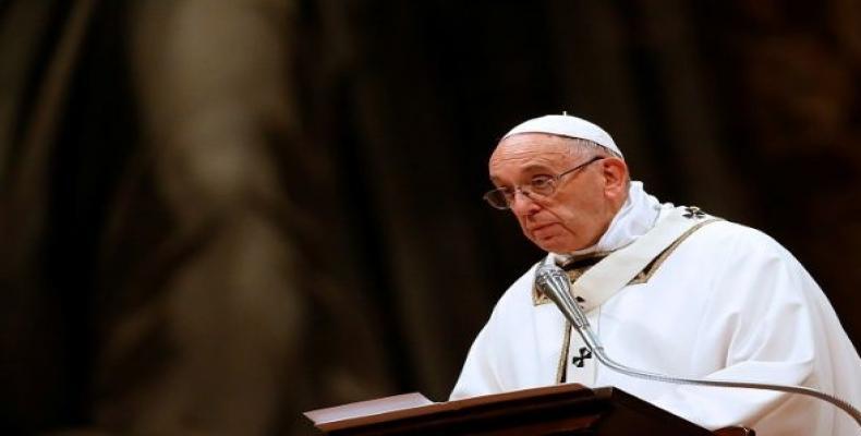 El papa en la Misa del Gallo del 24 de diciembre de 2017