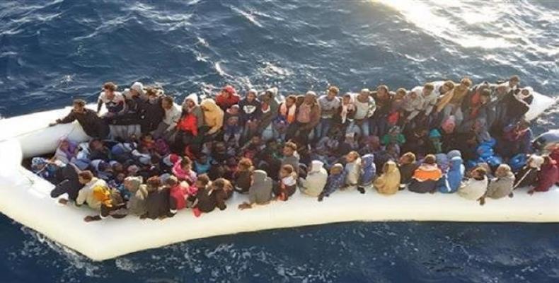 Refugees at a naval base after they were rescued by Libya’s coastal guard in Tripoli, Libya, November 23, 2017.  Photo: Reuters