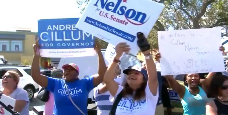 Florida recounts underway in contested senate and governor races.  Photo: Democracy Now