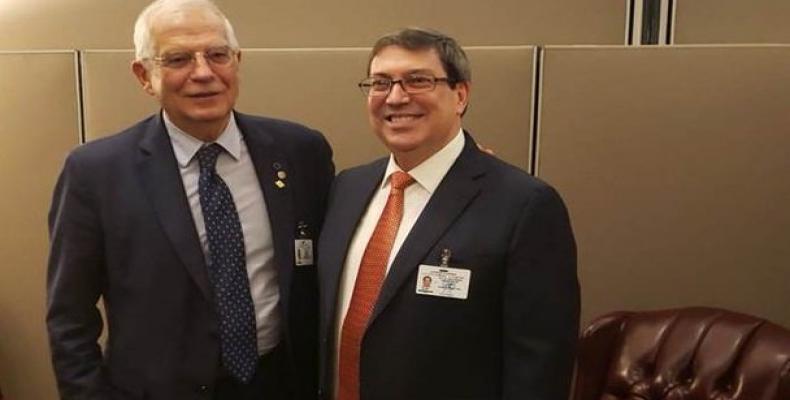 Josep Borrel and Bruno Rodriguez at the United Nations