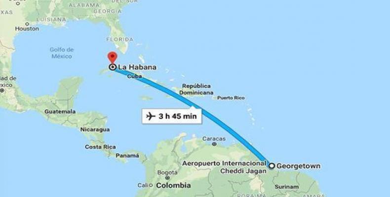 Cubanos deberán tramitar en Guyana visados de tipo migratorio para Estados Unidos.Foto:Google Maps