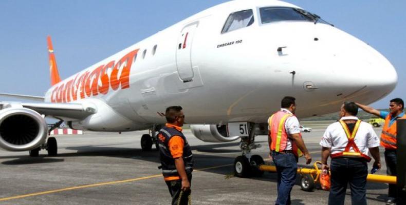 Conviasa airline to transport repatriated Venezuelan citizens.  (Photo: Twitter/@teleSURtv)