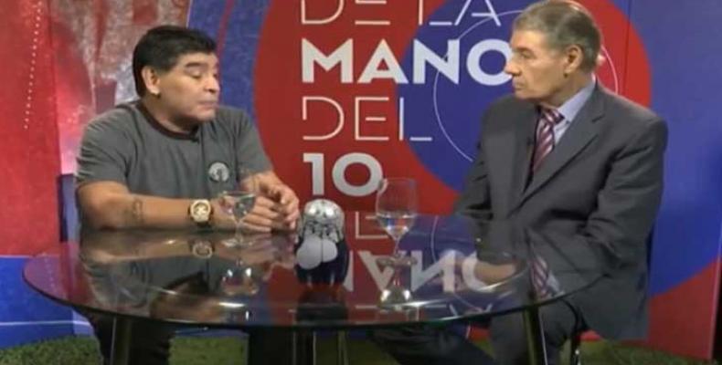 Maradona y Morales. Foto: PL