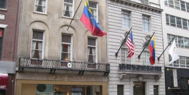 View of Venezuelan Consulate in New York. TeleSur Photo
