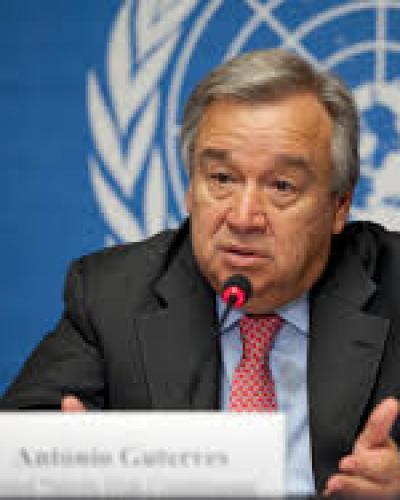 Secretario General de Naciones Unidas, el portugués António Guterres,